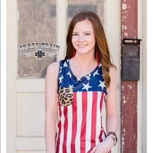 Crazy Train- Flag Pocket Tank